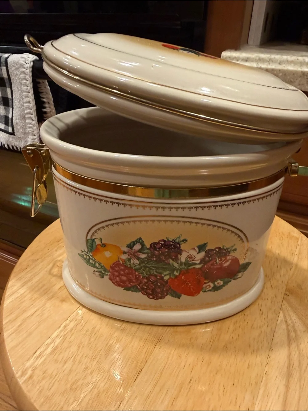 Vintage Knott’s Berry Farm Foods Fruit-Print Kitchen Storage Canister